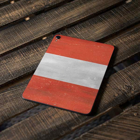 Distressed Austria Flag Apple iPad Pro Skin